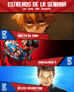🎬 Estrenos del 12 de septiembre: anime, videojuegos y series que no te puedes perder