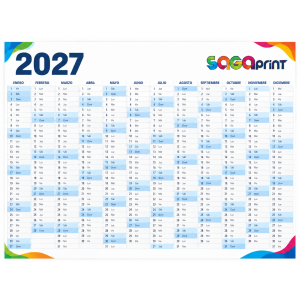 Calendario Planificador Anual de Pared